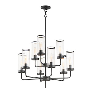 Crosby-9 Light Chandelier-28 Inches wide by 31 inches high