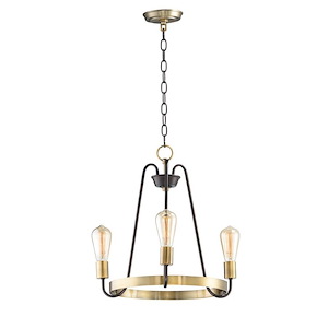 Haven-Three Light Chandelier-18.5 Inches wide by 18.5 inches high