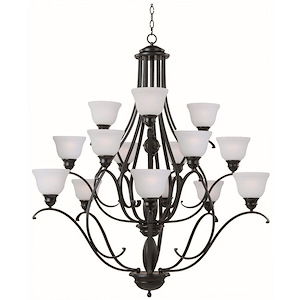 Linda - 15 Light Chandelier In Contemporary Style-49.5 Inches Tall and 46 Inches Wide