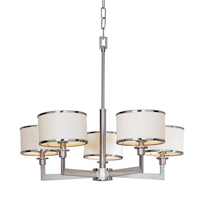 Nexus-Five Light Chandelier in Contemporary style-27.75 Inches wide by 22.75 inches high - 1090277