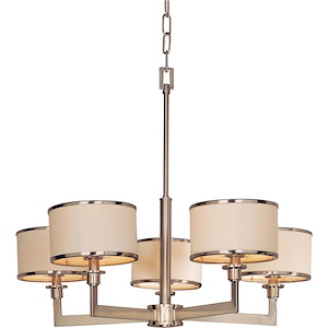 Nexus-Five Light Chandelier in Contemporary style-27.75 Inches wide by 22.75 inches high