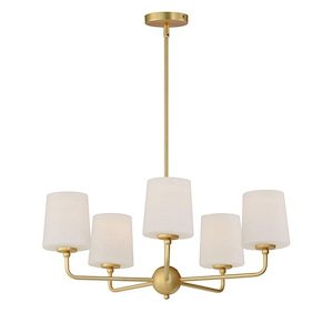 Bristol - 5 Light Chandelier-10.5 Inches Tall and 26.5 Inches Wide