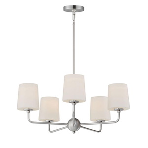 Bristol - 5 Light Chandelier-10.5 Inches Tall and 26.5 Inches Wide - 1265830