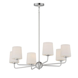 Bristol - 6 Light Chandelier-10.5 Inches Tall and 34 Inches Wide - 1265831