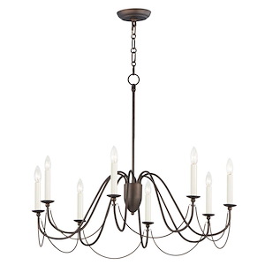 Plumette - 8 Light Chandelier In Traditional Style-30 Inches Tall and 36 Inches Wide - 1046767