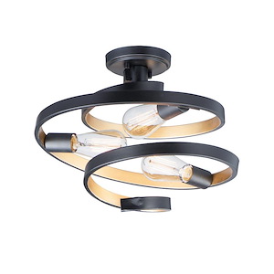 Twister-3 Light Semi-Flush Mount-16 Inches wide by 13 inches high