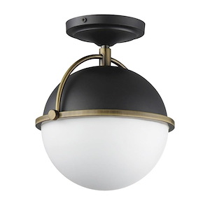 Duke - 1 Light Semi-Flush Mount-10.75 Inches Tall and 9.5 Inches Wide