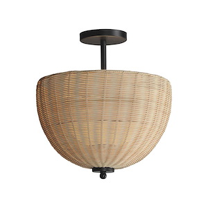 Maldives - 2 Light Semi-Flush Mount-16 Inches Tall and 14.75 Inches Wide - 1311033