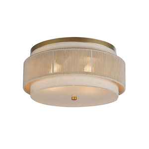 Seacliff - 2 Light Flush Mount-7.25 Inch Tall and 16 Inch Wide