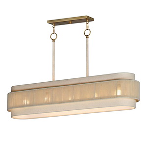Seacliff - 5 Light Linear Pendant-24 Inch Tall and 9 Inch Wide - 1369755