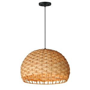 Tahiti - 1 Light Pendant-14 Inch Tall and 20 Inch Wide - 1377216