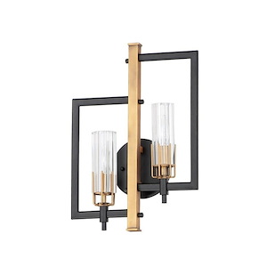 Flambeau-Two Light Wall Sconce-13 Inches wide by 18 inches high