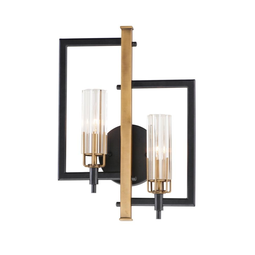 Maxim Lighting - 16115CLBKAB - Flambeau-2 Light Wall Sconce
