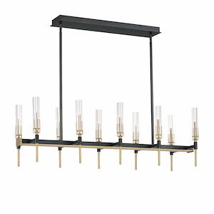 Flambeau - 18W 10 LED Linear Pendant In Traditional Style-14 Inches Tall and 12 Inches Wide