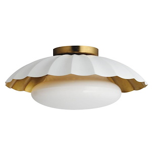 Primrose - 1 Light Flush Mount-6.75 Inches Tall and 16 Inches Wide
