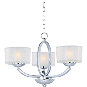 Elle-Three Light Convertible Semi-Flush Mount/Chandelier in Contemporary style-17 Inches wide by 11 inches high - 238698