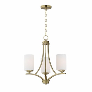 Deven - 3 Light Mini Chandelier In Modern Style-20 Inches Tall and 18 Inches Wide - 1284156