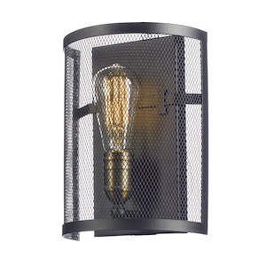 Palladium - 6W 1 LED Wall Sconce with Bulb In Industrial Style-10.25 Inches Tall and 7.75 Inches Wide