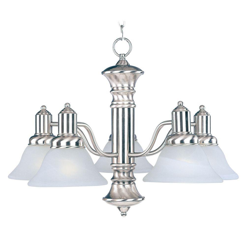 Maxim Lighting - 20325MRSN - Newburg-5 Light Down Light Chandelier in  Traditional style-24.75 Inches wide by 17.75 inches high