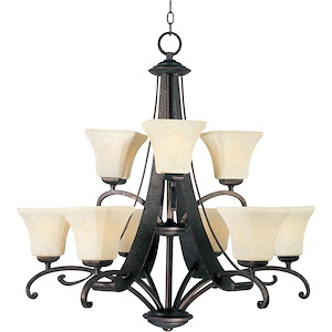 Oak Harbor-Nine Light 2-Tier Chandelier in Transitional style-31.5 Inches wide by 32.5 inches high - 1213721