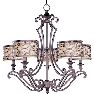 Mondrian-Five Light Chandelier in Mediterranean style-28 Inches wide by 27 inches high