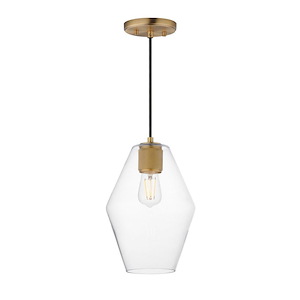 Geode - 1 Light Small Pendant-13 Inch Tall and 8.7 Inch Wide - 1377235