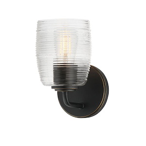 Honey - 1 Light Wall Sconce-8.5 Inch Tall and 5 Inch Wide - 1377243