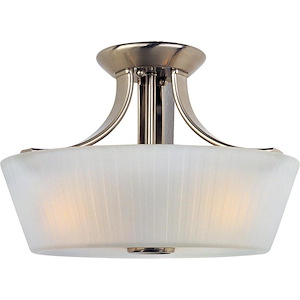 Finesse-Three Light Semi-Flush Mount in Transitional style-13.25 Inches wide by 9 inches high