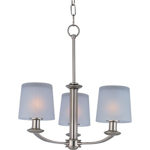 Finesse-Three Light Chandelier in Transitional style-18.5 Inches wide by 19.75 inches high
