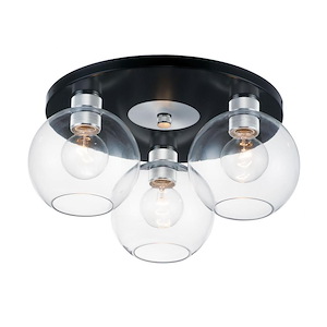 Vessel-Three Light Flush Mount-17 Inches wide by 8.25 inches high