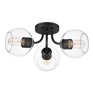 Knox - 3 Light Semi-Flush Mount-7.5 Inches Tall and 18 Inches Wide
