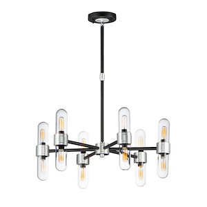 Dual-Twelve Light Outdoor Chandelier-26.25 Inches wide by 11.75 inches high - 819427