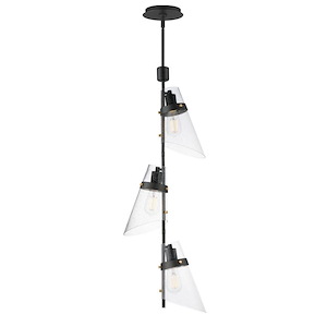 Finch - 3 Light Vertical Pendant-35.25 Inch Tall and 12 Inch Wide - 1377254