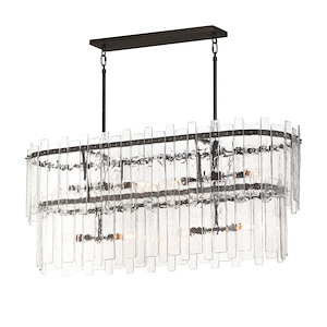 Warren - 8 Light Linear Pendant-19 Inch Tall and 12 Inch Wide - 1377256