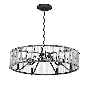Odeon - 6 Light Chandelier-9.5 Inches Tall and 26.75 Inches Wide - 1311072