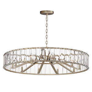 Odeon - 10 Light Chandelier-9.5 Inches Tall and 40 Inches Wide