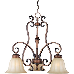 Fremont-Three Light Chandelier in European style-23 Inches wide by 20.5 inches high