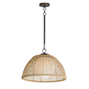 Cestino - 1 Light Pendant-12 Inches Tall and 21 Inches Wide - 1342419