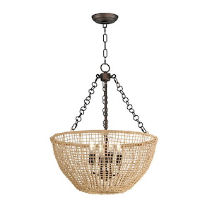 Cestino - 4 Light Pendant-25.5 Inches Tall and 21 Inches Wide - 1342420