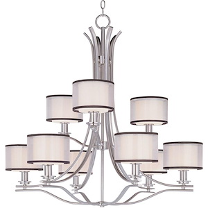 Orion-Nine Light 2-Tier Chandelier in Modern style-35 Inches wide by 33.25 inches high
