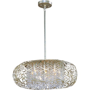 Arabesque-Nine Light Pendant in Crystal style-24 Inches wide by 12 inches high