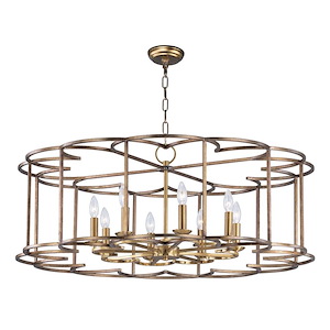 Helix-Eight Light Chandelier-38 Inches wide by 14.5 inches high