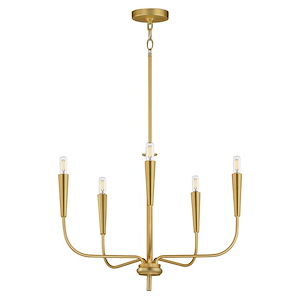 Vela - 5 Light Chandelier-18.25 Inches Tall and 24 Inches Wide - 1265845