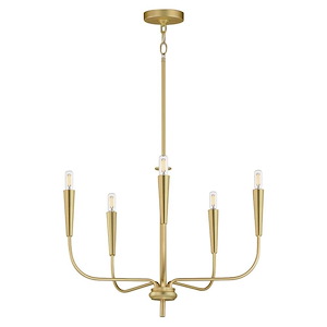 Vela - 5 Light Chandelier-18.25 Inches Tall and 24 Inches Wide - 1265845