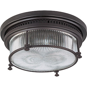 Hi-Bay-Two Light Flush Mount in Modern style-13 Inches wide by 4.75 inches high - 1090290