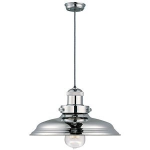 Mini Hi-Bay - 1 Light Pendant In Mediterranean Style-6.75 Inches Tall and 11 Inches Wide - 1309412