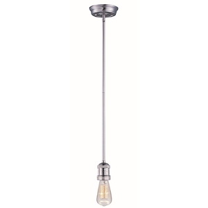Mini Hi-Bay-One Light Stem Hung Pendant in Mediterranean style-5 Inches wide by 2.75 inches high