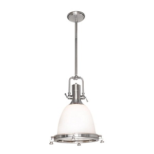Hi-Bay-One Light Pendant in Modern style-14 Inches wide by 23.5 inches high