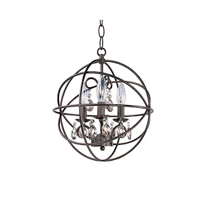 Orbit-Three Light Chandelier in Modern style-12 Inches wide by 14 inches high - 396019