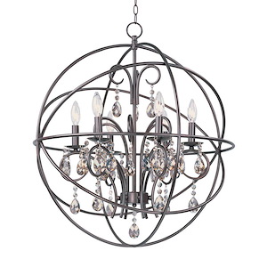 Orbit-Six Light Chandelier in Modern style-25 Inches wide by 28 inches high - 396017